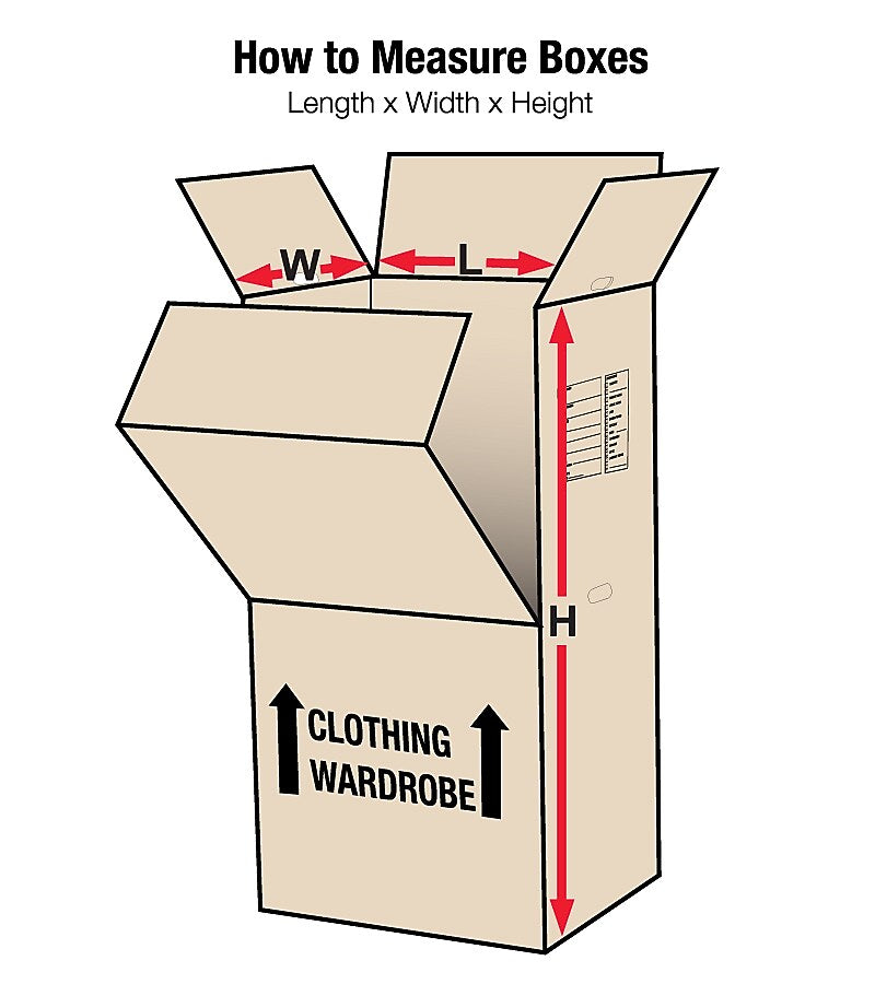 Wardrobe Boxes, 24" x 22" x 60", Kraft, 5/Bundle  (242260WARD)