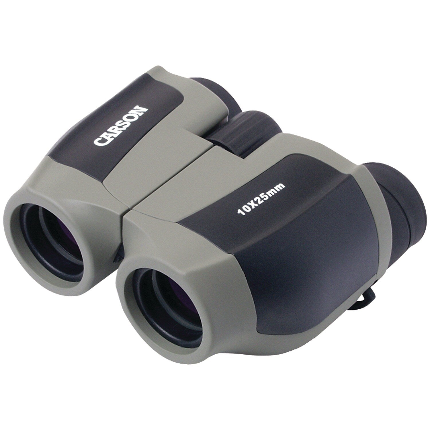 Carson Optical ScoutPlus 10x 25mm Compact Porro Prism Binoculars, Gray/Black (JD-025)