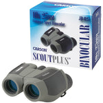 Carson Optical ScoutPlus 10x 25mm Compact Porro Prism Binoculars, Gray/Black (JD-025)