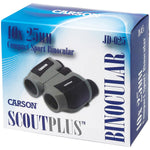 Carson Optical ScoutPlus 10x 25mm Compact Porro Prism Binoculars, Gray/Black (JD-025)