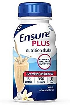 Ensure PLUS Vanilla Meal Replacement Nutrition Shake, 8 oz., 24/Pack (220-01080)