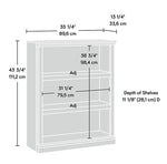 Sauder Select 44"H 3-Shelf Bookcase, Oiled Oak (410372)