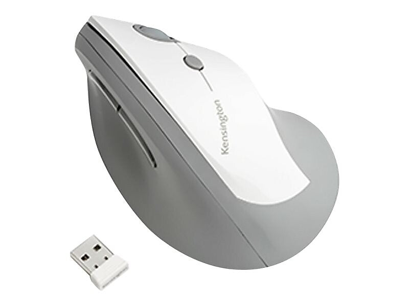 Kensington Pro Fit Wireless Ergonomic Vertical Optical Mouse, Gray (KMW75520)