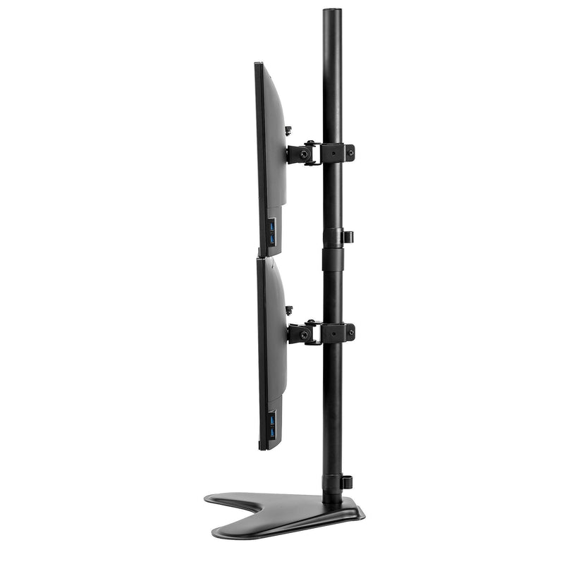 Fellowes Professional Series Freestanding Dual Stacking Monitor Arm, Up to 32" Monitor, Black (8044001)