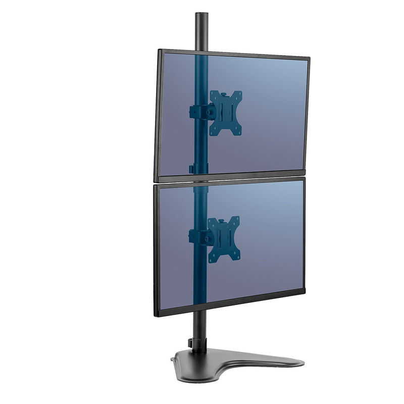 Fellowes Professional Series Freestanding Dual Stacking Monitor Arm, Up to 32" Monitor, Black (8044001)