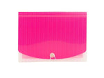 Smead Vibrant Line Plastic Accordion File, 12-Pocket, Letter Size, Pink/Clear (70864)