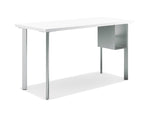 HON Coze 54"W Desk w/U-Storage, Designer White and Silver (RPL2454DWP6S)
