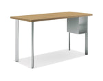 HON Coze 54"W Desk w/U-Storage, Natural Recon and Silver (HONRPL2454N1P6S)