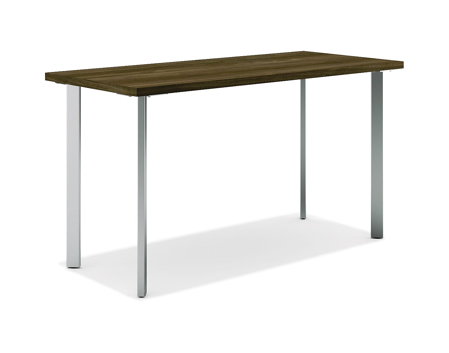 HON Coze 42"W Desk, Florence Walnut and Silver (HONRPL2442FWP6)