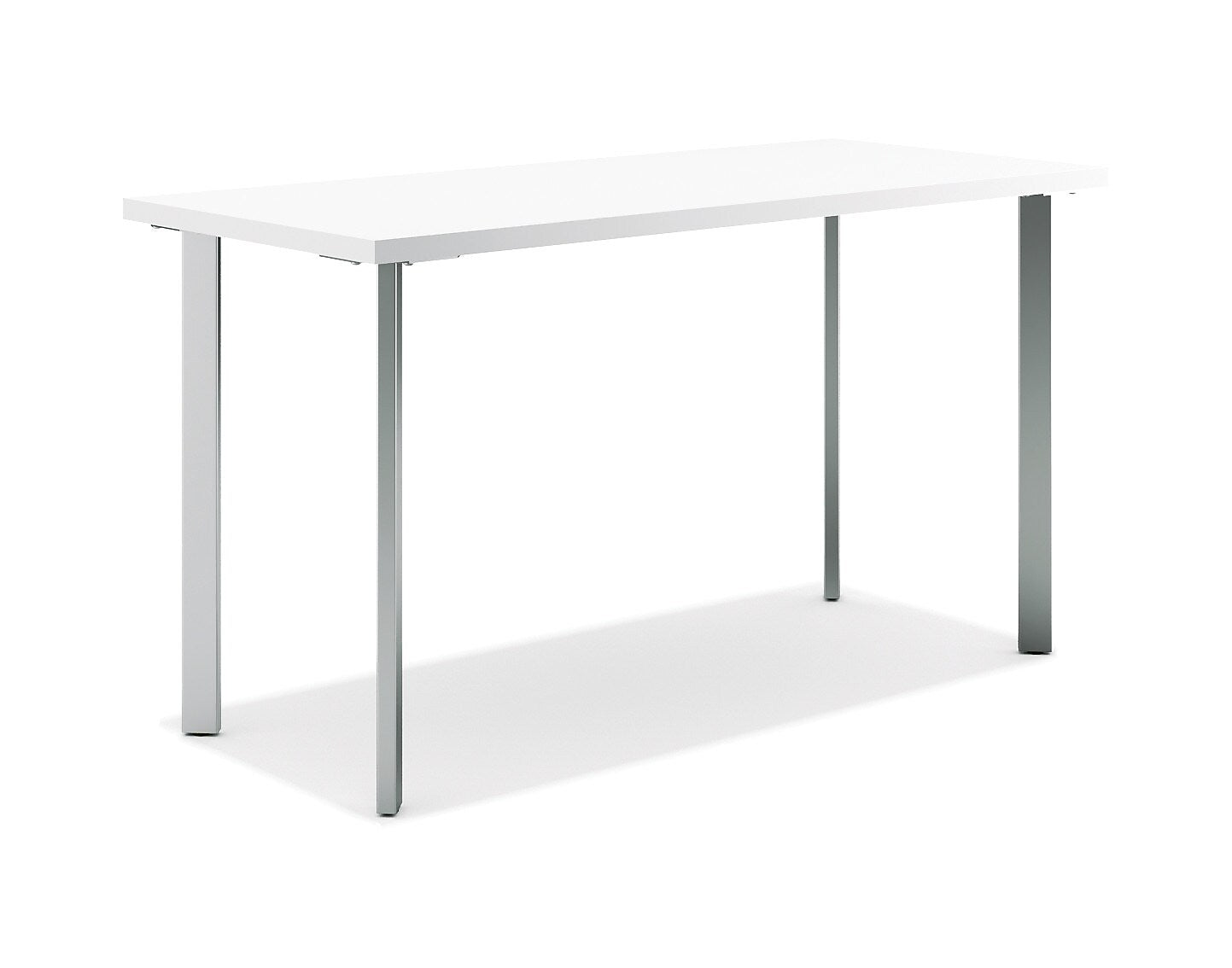 HON Coze 54"W Desk, Designer White and Silver (HONRPL2454DWP6)