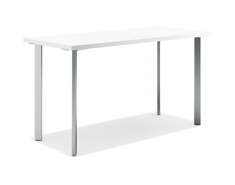 HON Coze 54"W Desk, Designer White and Silver (HONRPL2454DWP6)