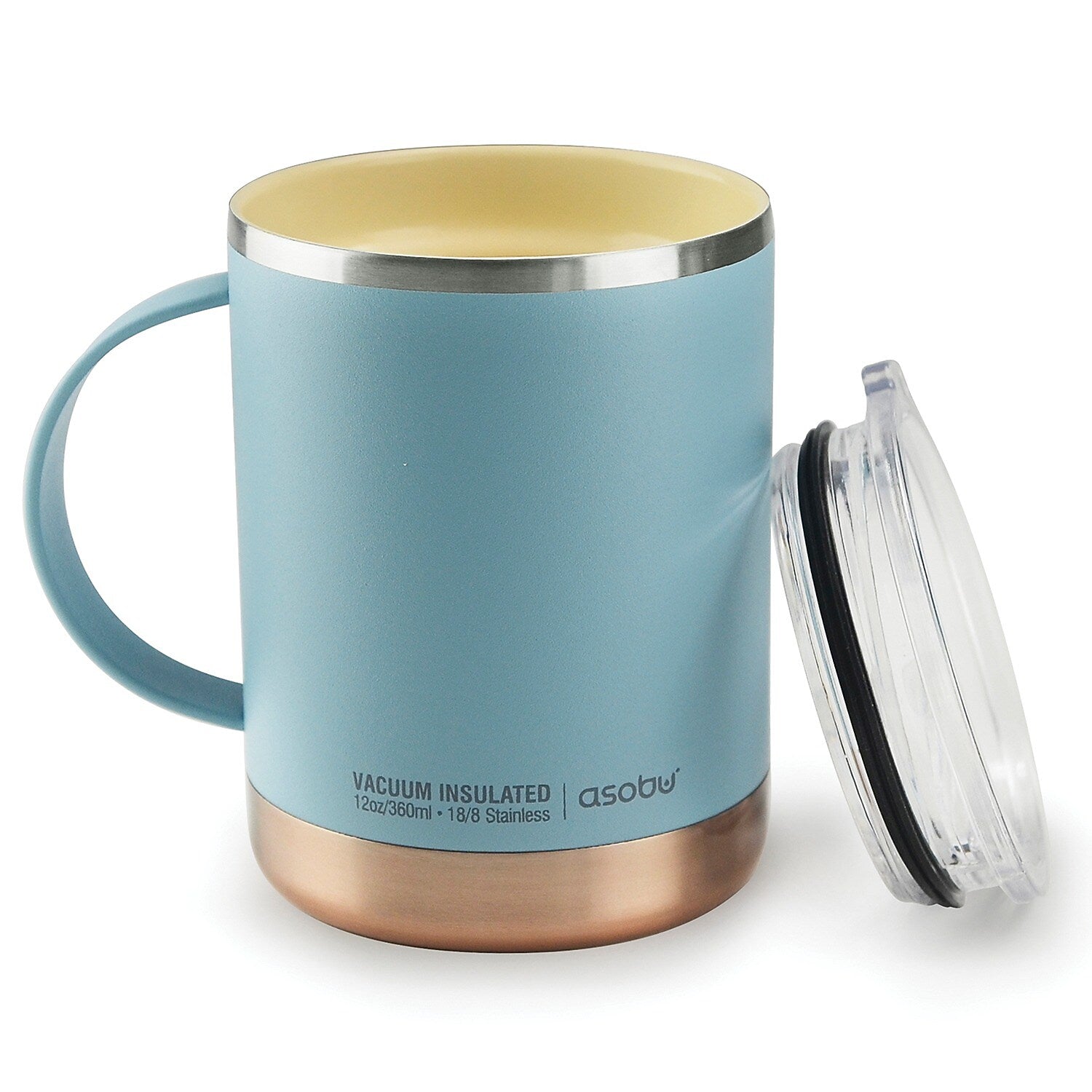 ASOBU The Fabulous Stainless Steel Vacuum Insulated Coffee Mug, 13 oz., Blue (ADNANASM30B)