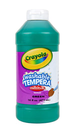 Crayola Artista II Washable Tempera Paint, Green, 16 oz. (54-3115-044)