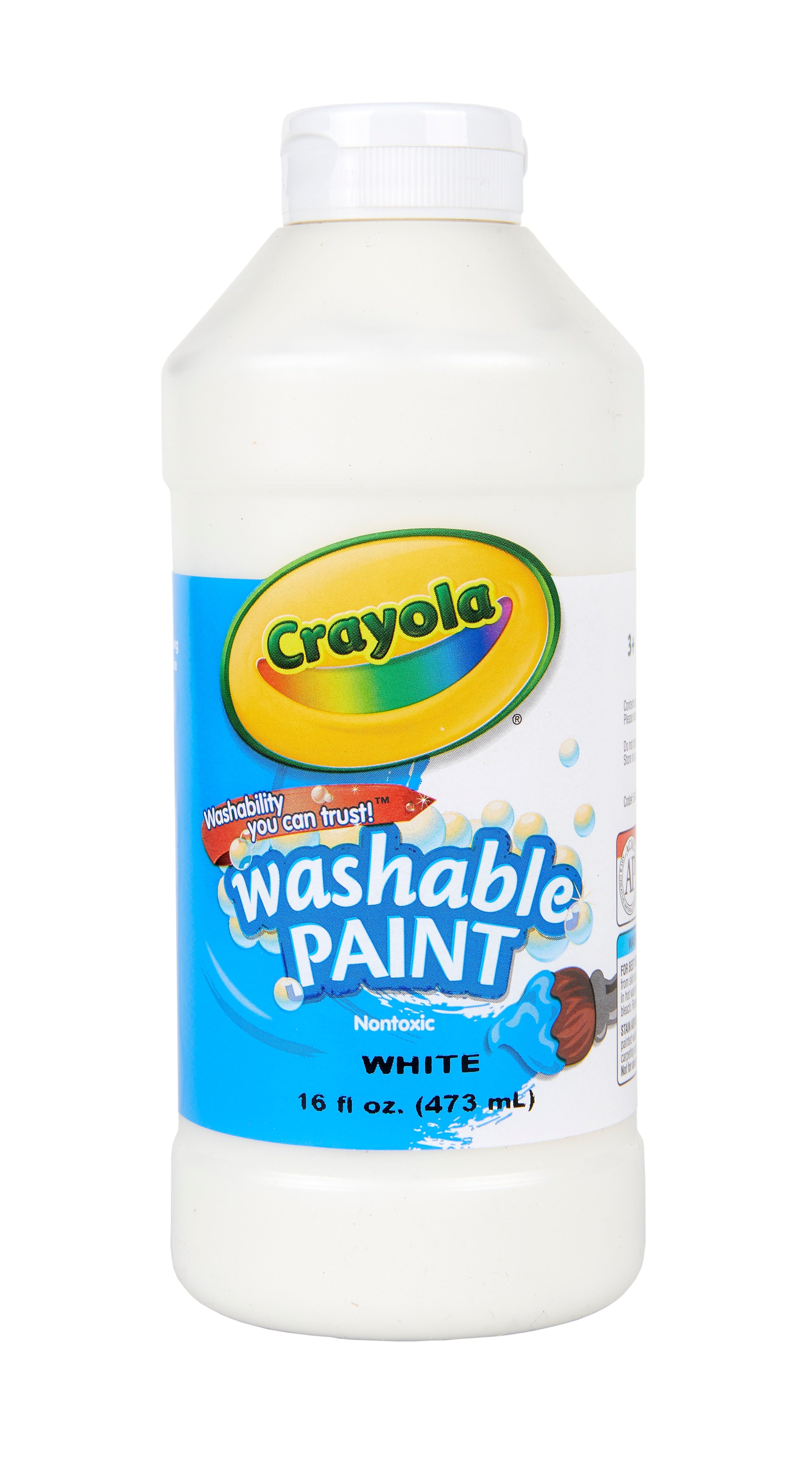 Crayola Washable Paint, 16 oz, White (54-2016-053)