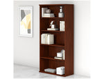 Bush Business Furniture Studio C 73"H 5-Shelf Bookcase with Adjustable Shelves, Hansen Cherry Laminated Wood (SCB136HC-Z)