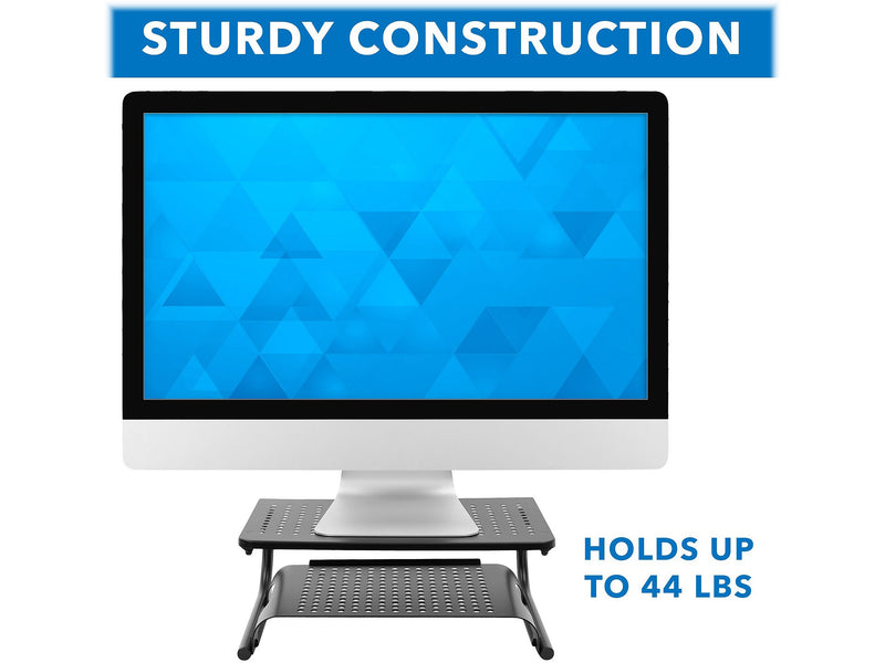Mount-It! 2-Tier Monitor Stand, Up to 32", Black (MI-7361)