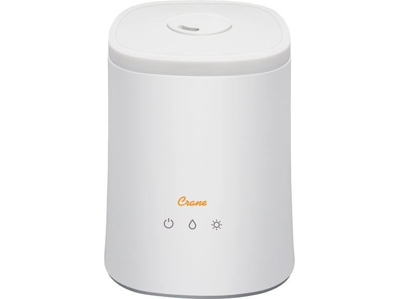 Crane Ultrasonic Cool Mist Console Humidifier, 1.2-Gallon, For Rooms 500 sq. ft., White (EE-6909)