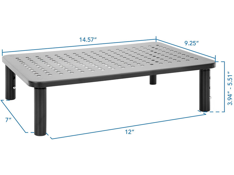 Mount-It! Adjustable Monitor Stand, Up to 32" Monitor, Black (MI-7363)