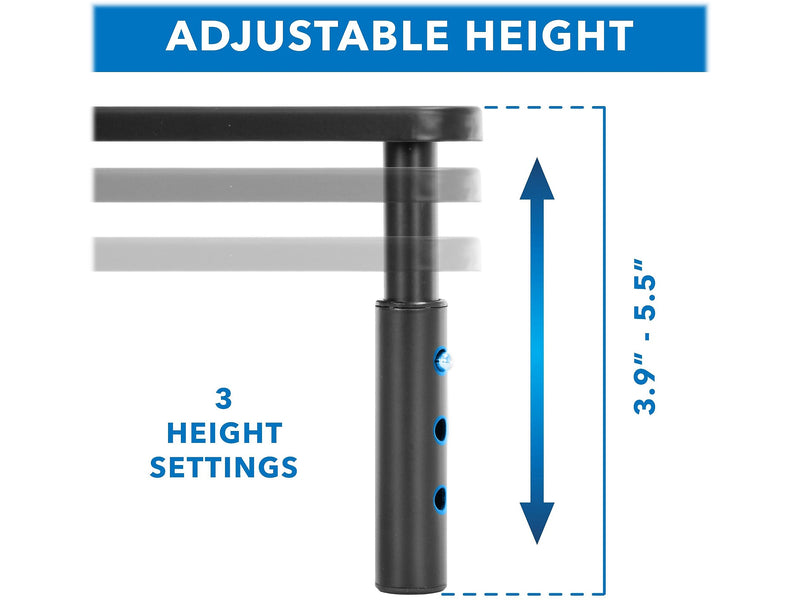 Mount-It! Adjustable Monitor Stand, Up to 32" Monitor, Black (MI-7363)