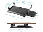 Mount-It! Adjustable Keyboard Shelf, Black (MI-7136)