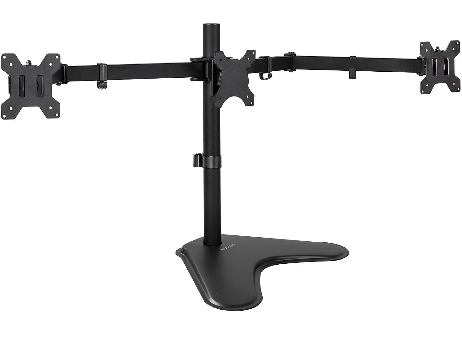 Mount-It! Adjustable Triple Monitor Stand, Up to 27", Black (MI-2789XL)