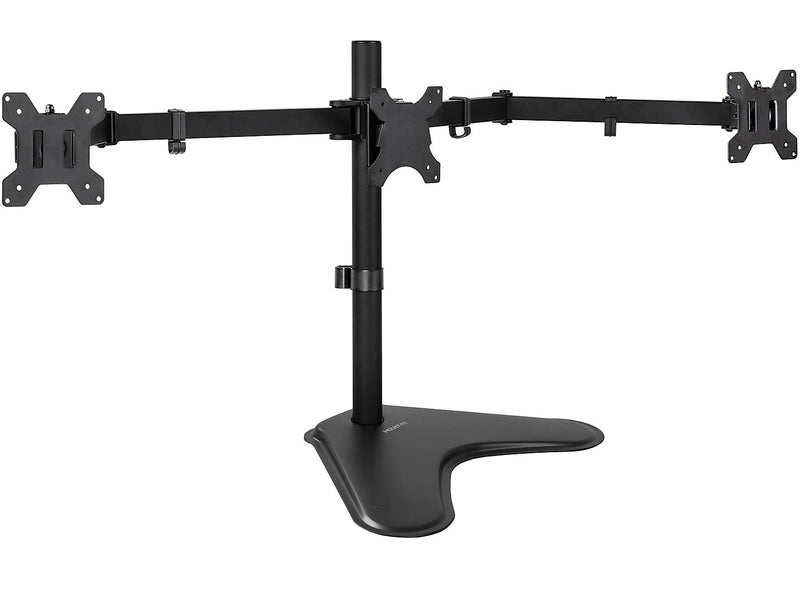 Mount-It! Adjustable Triple Monitor Stand, Up to 27", Black (MI-2789XL)