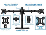 Mount-It! Adjustable Triple Monitor Stand, Up to 27", Black (MI-2789XL)