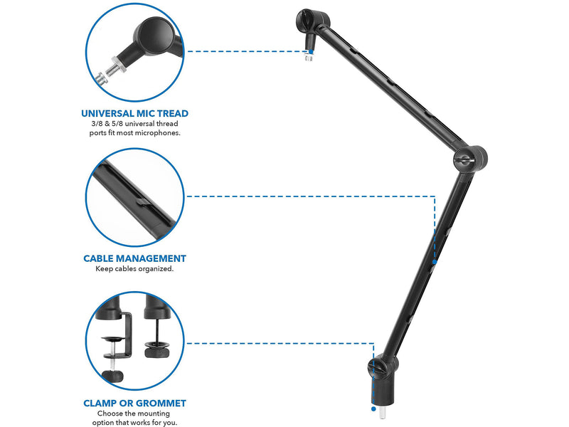 Mount-It! Microphone Boom Arm, Black (MI-7610)