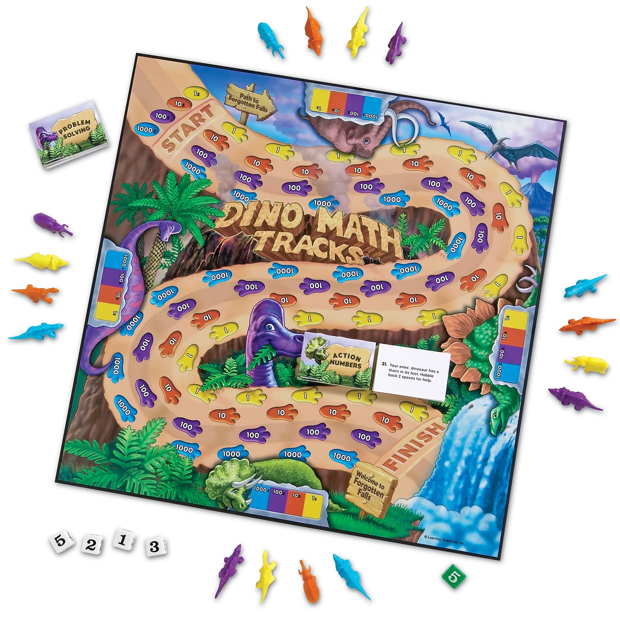 Learning Resources Dino Math Tracks Place-Value Game (LER0712)