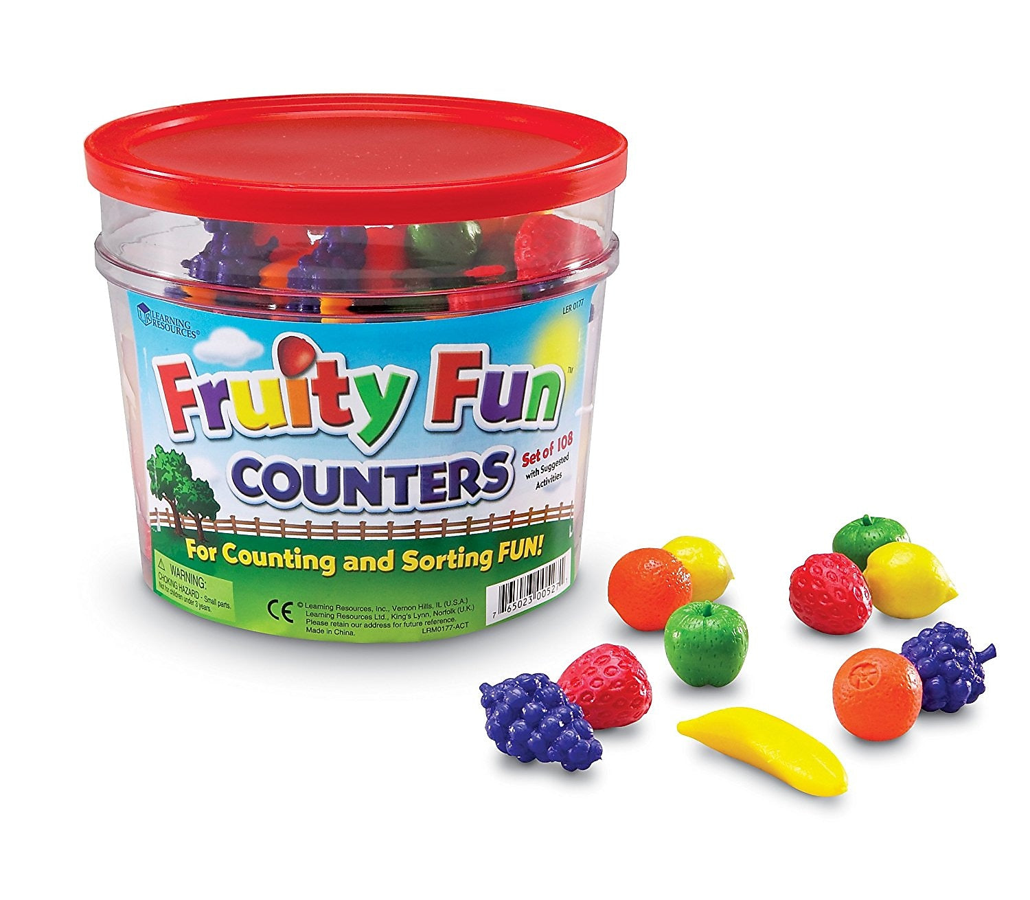 Learning Resources Fruity Fun Counters, Set of 108 (LER0177)