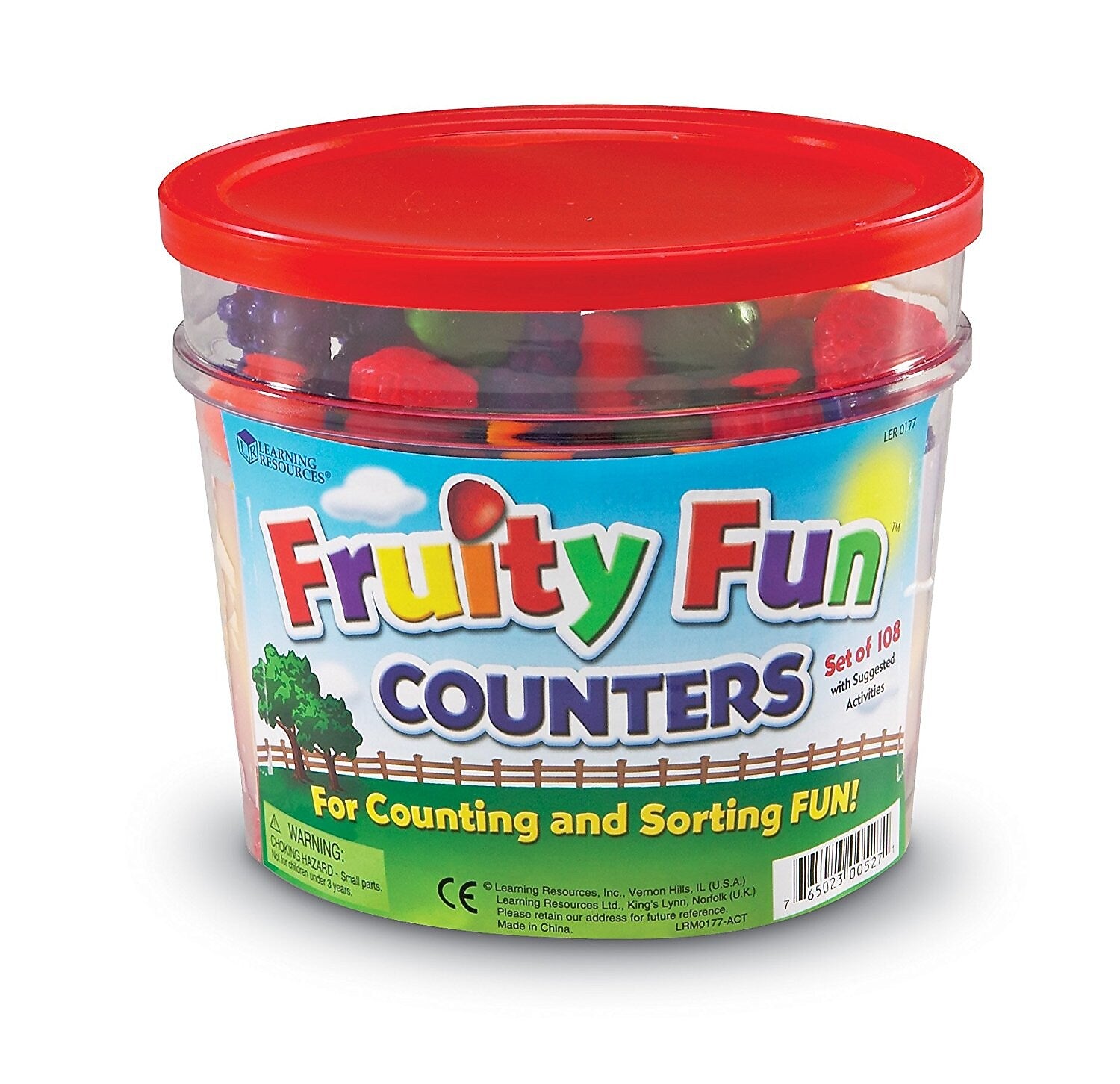 Learning Resources Fruity Fun Counters, Set of 108 (LER0177)