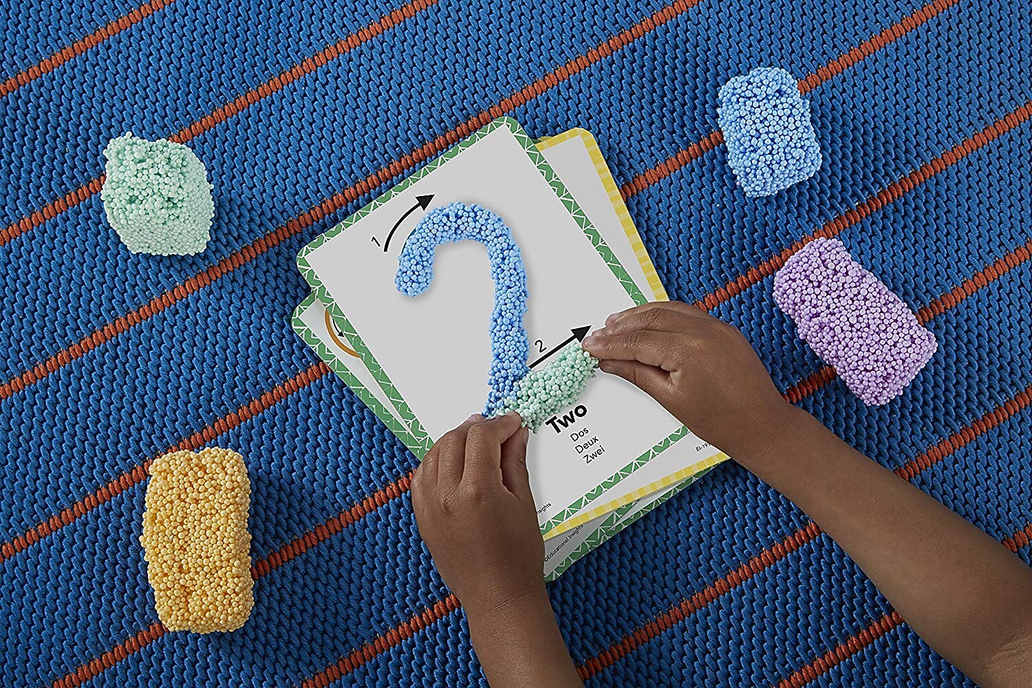Educational Insights Playfoam Shape & Learn Numbers Flash Card Set, Multicolored (1918)