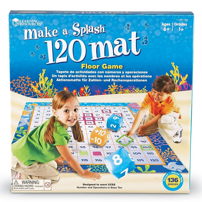 Learning Resources Make a Splash 120 Floor Mat Game, Grades 1+ (LER1772)