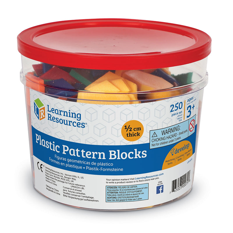 Learning Resources Pattern Block, 0.5 cm Thickness (LER0134)