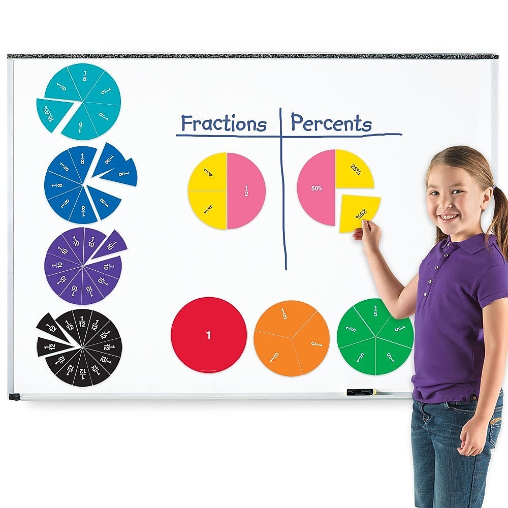 Learning Resources Double-Sided Magnetic Fraction Circles (LER1616)