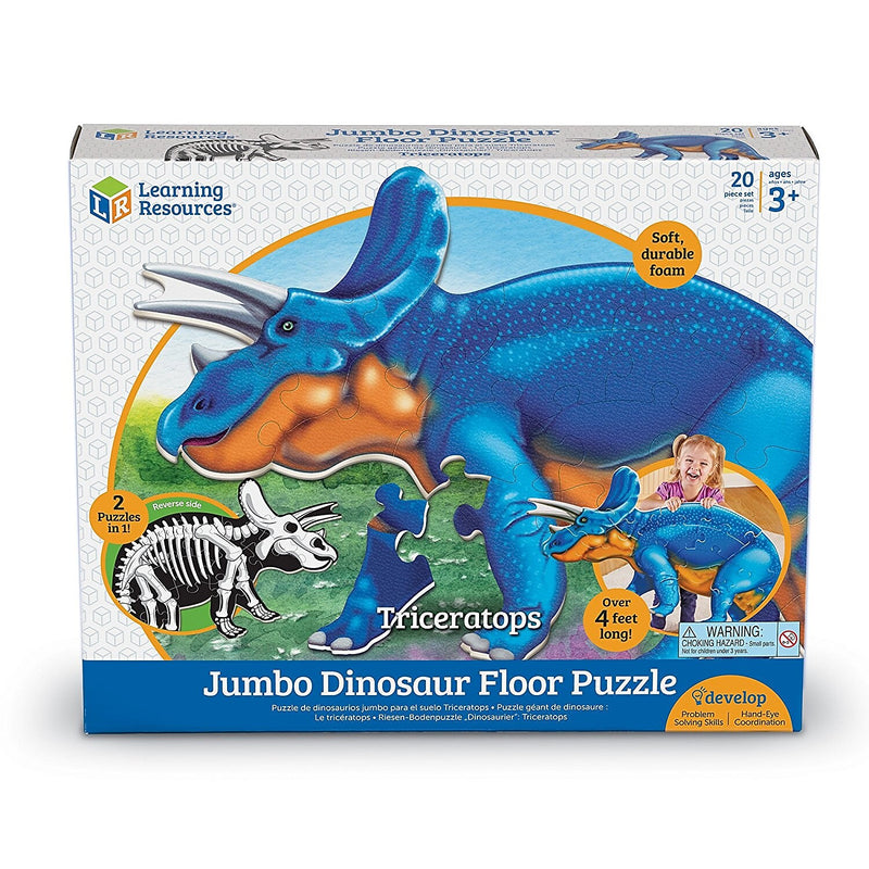 Learning Resources Jumbo Dinosaur Floor Puzzle, Triceratops (LER2857)