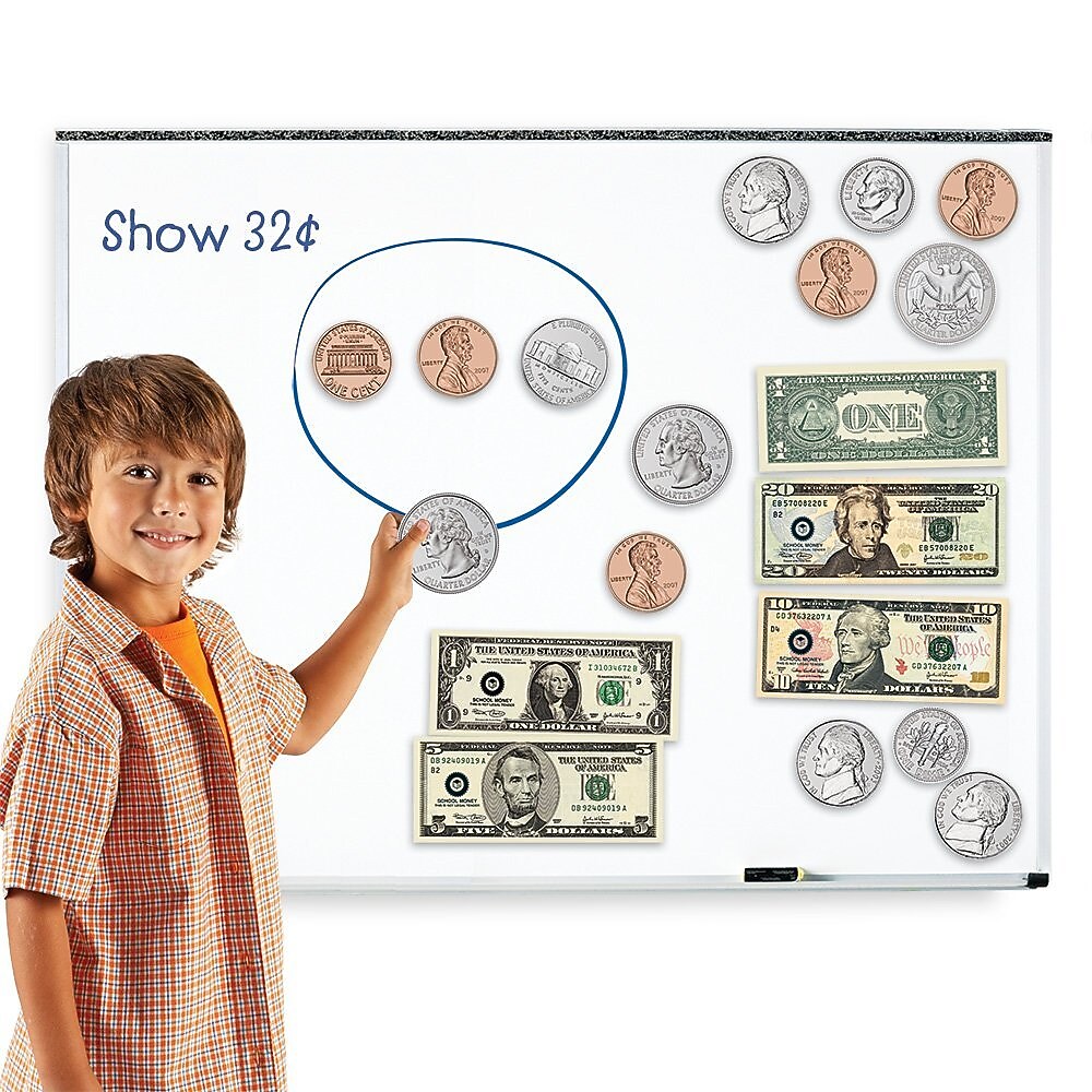 Learning Resources Double-Sided Magnetic Money, Set of 45 (LER5080)