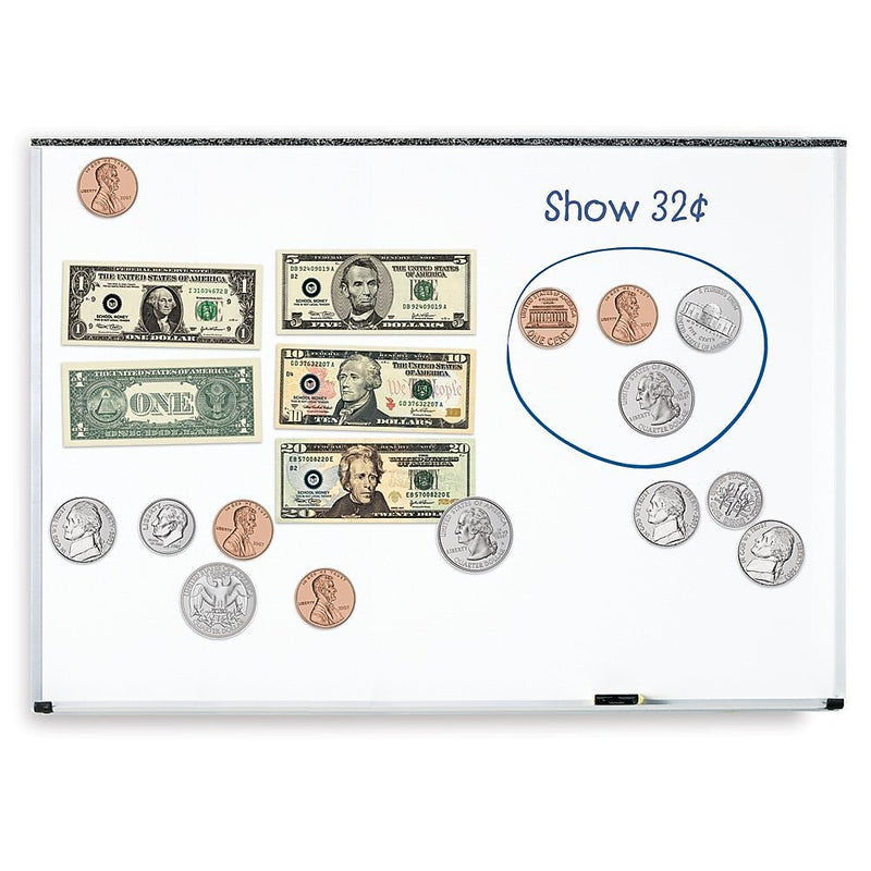 Learning Resources Double-Sided Magnetic Money, Set of 45 (LER5080)