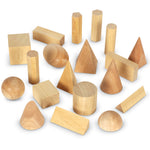 Learning Resources Wooden Geometric Solids, Set of 19 (LER4298)
