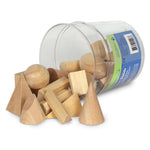 Learning Resources Wooden Geometric Solids, Set of 19 (LER4298)