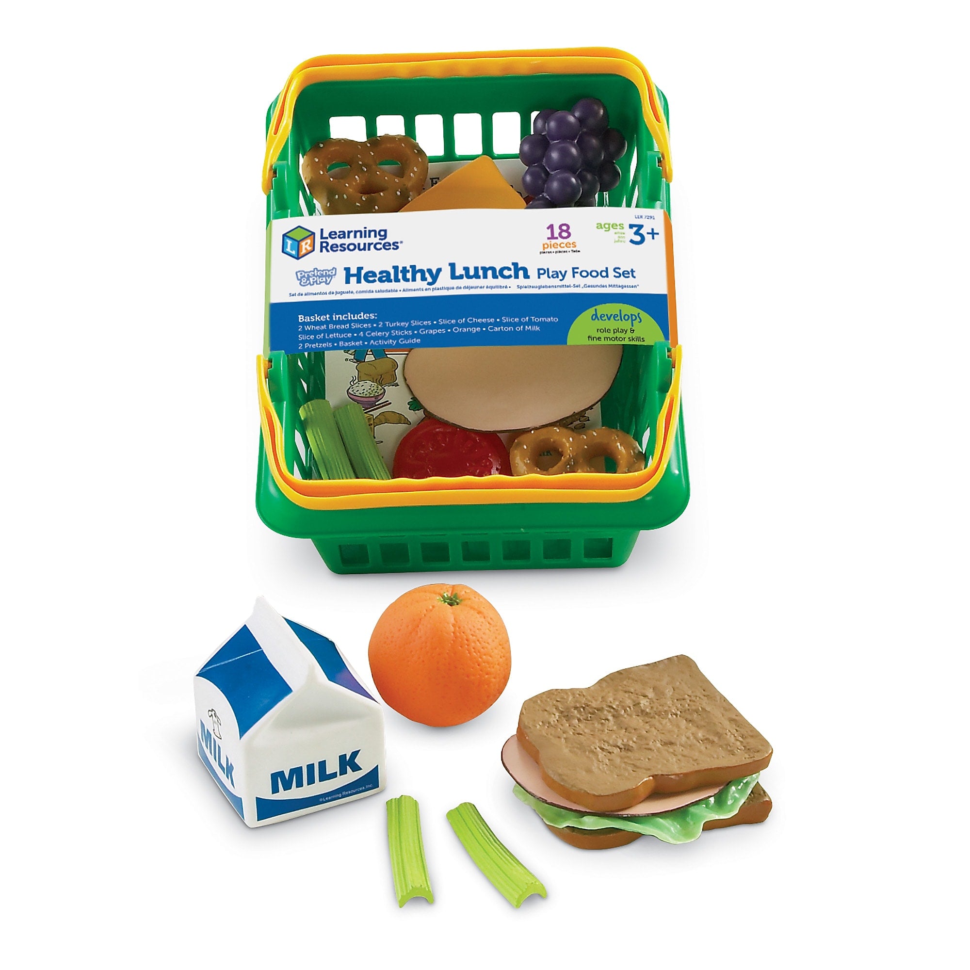 Learning Resources Pretend Food, Pretend & Play, Healthy Lunch Set (LER7291)