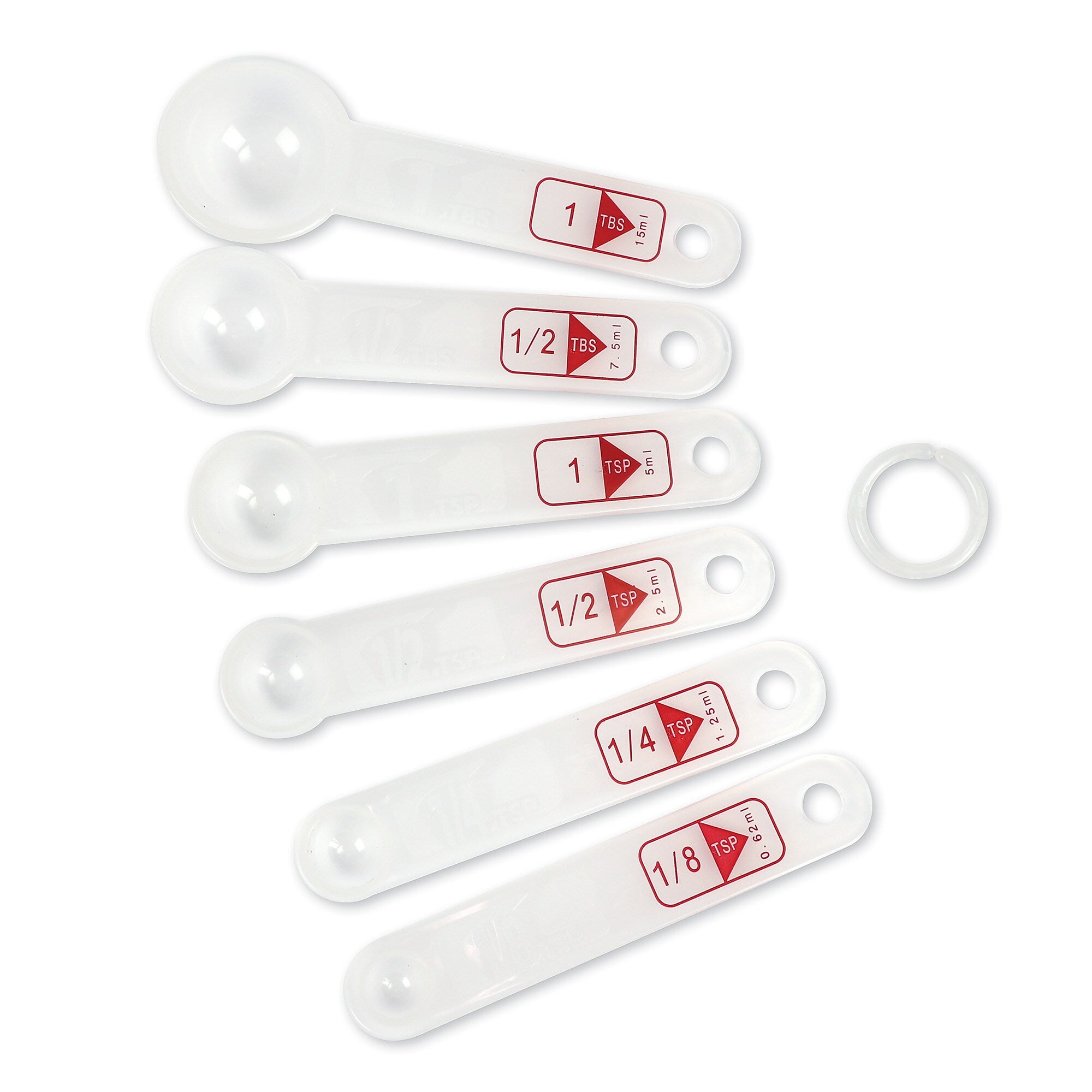Learning Resources Measuring Spoons, White, Set of 6, (LER4291)
