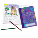 Learning Resources Make a Story Writing Hardcover Journal, 7" x 9", Purple, 10/Set (LER3469)