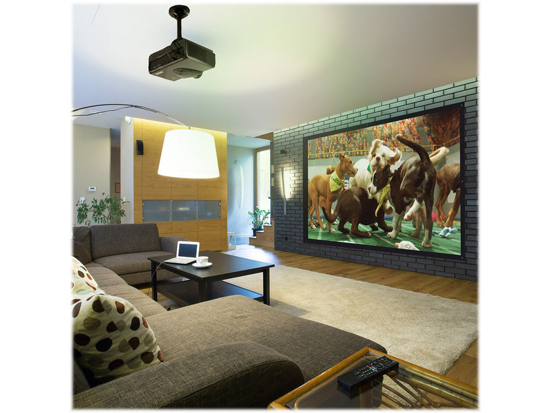 Mount-It! 100" Manual Wall & Ceiling Projector Screen, Black/Matte White (MI-640)