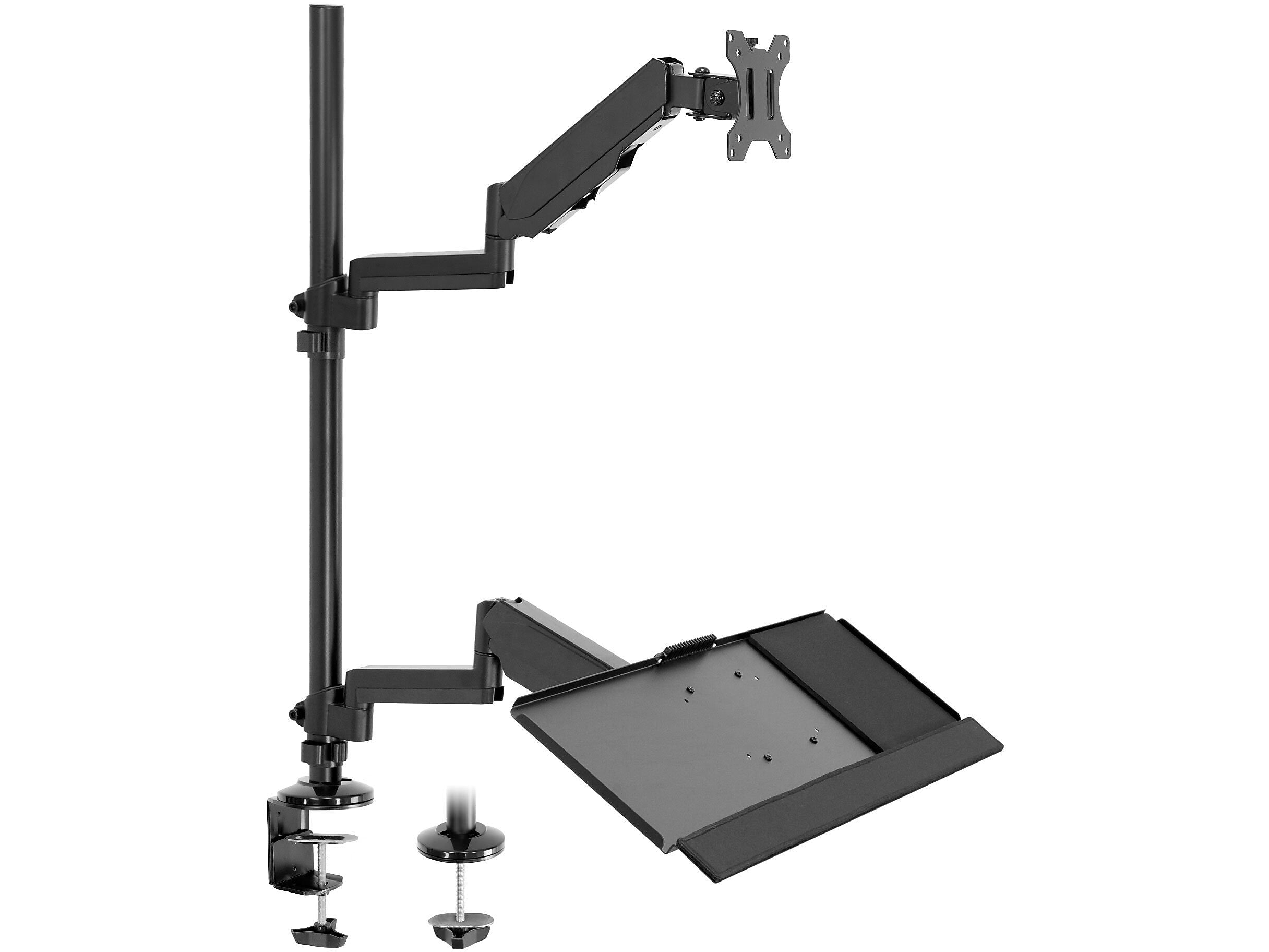 Mount-It! Adjustable Monitor Mount, Up to 32", Black (MI-7995)