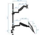 Mount-It! Adjustable Monitor Mount, Up to 32", Black (MI-7995)
