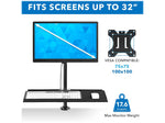 Mount-It! Adjustable Monitor Mount, Up to 32", Black (MI-7995)