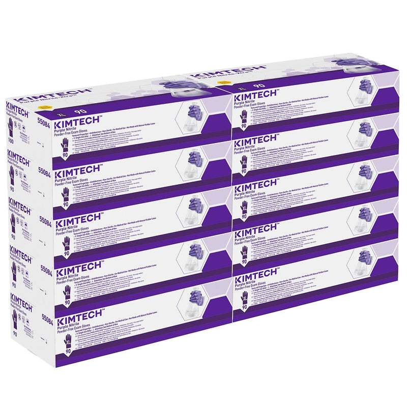 Kimberly-Clark Powder Free Purple Nitrile Exam Gloves, XL, 90 Gloves/Box, 10 Boxes/Carton (KCC 55084CT)