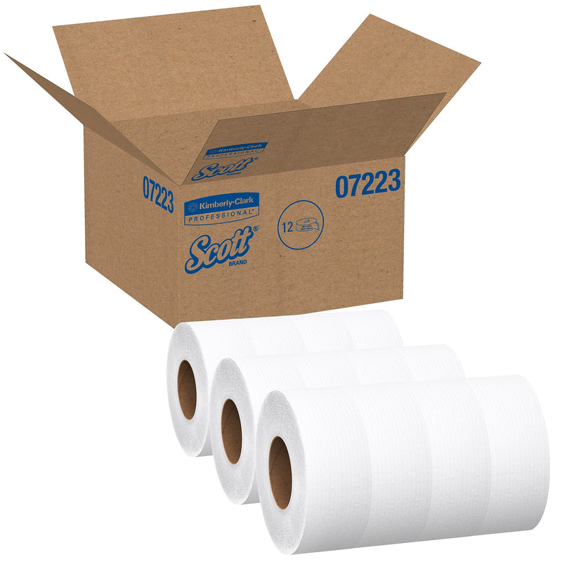 Scott Essential 1-Ply Jumbo Toilet Paper, White, 12 Rolls/Carton (07223)