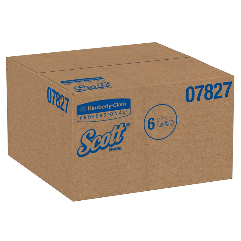 Scott Essential 2-Ply Jumbo Toilet Paper, White, 6 Rolls/Carton (07827)